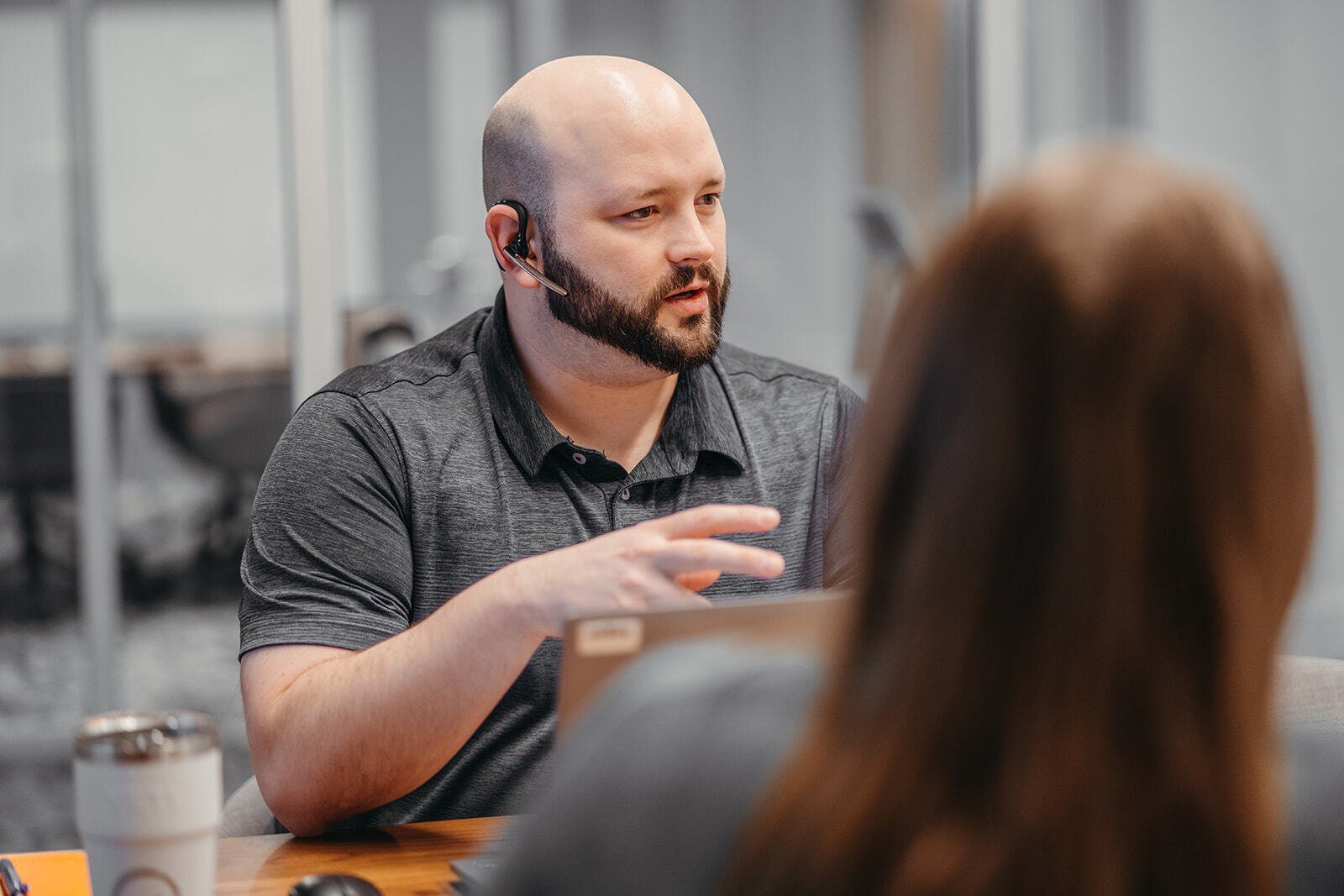 Image of man with headset
